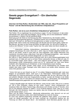 Interview zu Antisemitismus mit Felix Ruther