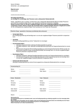 Einwilligungserkl&auml;rung - beim Migrationsamt St.Gallen