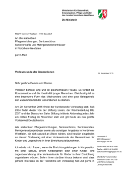 Aufruf von Ministerin Steffens zum Vorlesetag (pdf, 121KB, Datei ist
