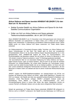 Airbus Defence and Space bereitet ARABSAT-6B (BADR