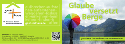 Glaube versetzt Berge
