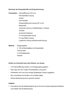 Nachweis Enzymaktivit&auml;t, Enzymhemmung