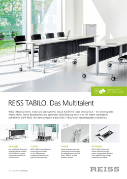 REISS TABILO. Das Multitalent