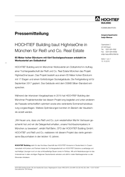 Pressemitteilung HOCHTIEF Building baut HighriseOne in München