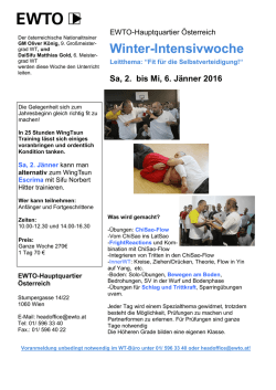 Intensivwoche 02 01 bis 06 01 2016
