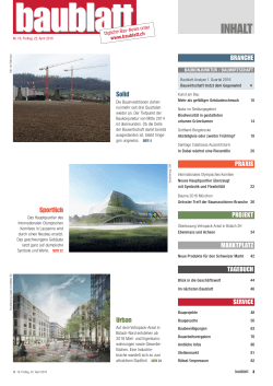 Inhalt: Baublatt 16