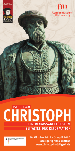 Flyer "CHRISTOPH 1515-1568"