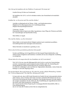 Herr Herzog Sie kandidieren f&uuml;r den Wahlkreis Freudenstadt. Wie