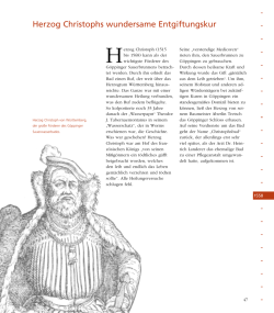 Herzog Christophs wundersame Entgiftungskur