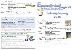 Jahresplanung 2016