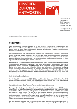 Statement - Bistum Regensburg