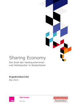 Bericht zur Umfrage "Sharing Economy" | TNS Emnid | Deutscher
