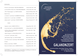 galakonzert - Orchestergesellschaft Zürich