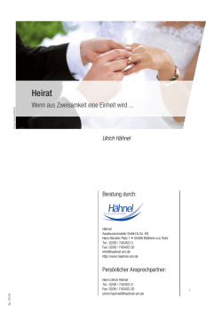 Heirat - H&auml;hnel Assekuranzmakler