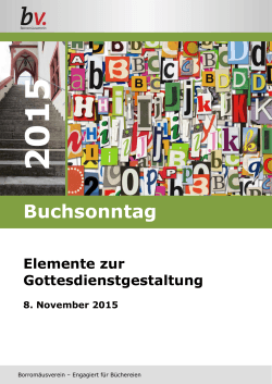 Buchsonntag 2015 - Borromäusverein