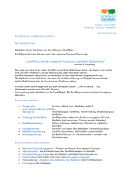 Infoblatt zum Mediationsablauf