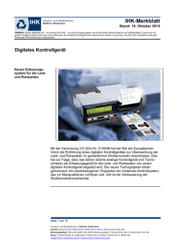 Digitales Kontrollger&auml;t - IHK Mittlerer Niederrhein