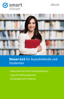 eBook Steuer-1x1 f&uuml;r Auszubildende und Studenten