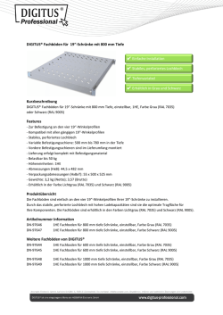 DIGITUS&reg; Fachb&ouml;den f&uuml;r 19&ldquo;-Schr&auml;nke mit 800 mm Tiefe
