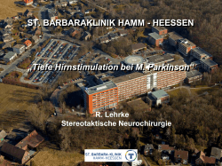 Dr. Ralf Lehrke Tiefe Hirnstimulation bei Morbus Parkinson