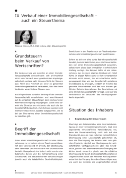 Grundsteuern beim Verkauf von Wertschriften? Begriff