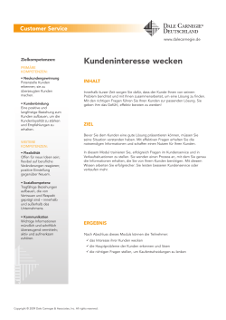 Kundeninteresse wecken