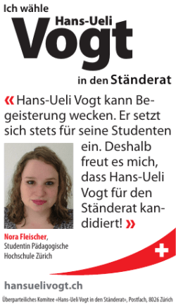 in den St&auml;nderat &laquo;Hans-Ueli Vogt kann Be