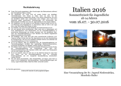 Italien 2016 - Kirchenkreisjugend Gelnhausen