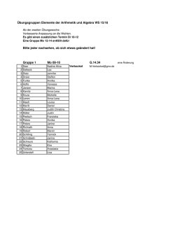 Gruppe 1 Mo 08-1
