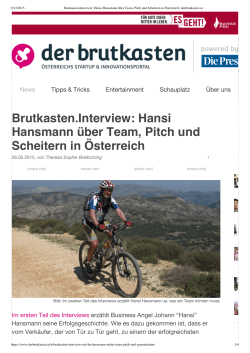 Hansi Hansmann über Team, Pitch und Scheitern