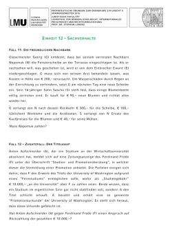 Einheit 12 SV 11, 12 - Juristische Fakult&auml;t