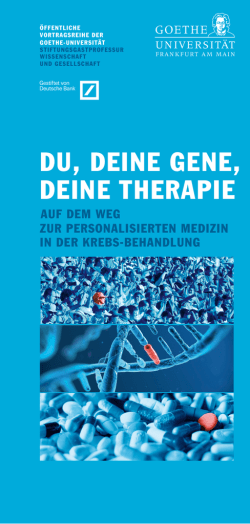 du, deine gene, deine therapie - Frankfurter B&uuml;rger