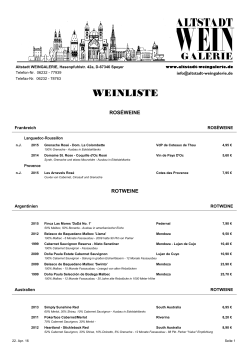 weinliste - Altstadt Weingalerie