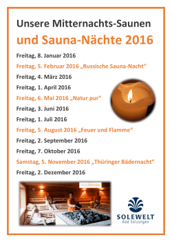 und Sauna-Nächte 2016