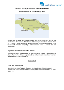 Jamaika &ndash; 6 Tage / 5 N&auml;chte &ndash; Jamaica Feeling Busrundreise ab