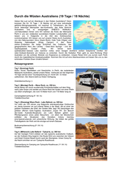 Durch die W&uuml;sten Australiens (19 Tage / 18 N&auml;chte)