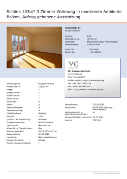 Schöne 103m² 3 Zimmer Wohnung in modernem - VC