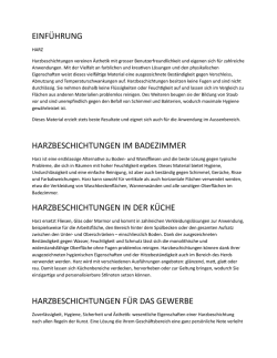 EINF&Uuml;HRUNG HARZBESCHICHTUNGEN IM BADEZIMMER