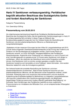 www.der-paritaetische.de: Hartz IV Sanktionen verfassungswidrig