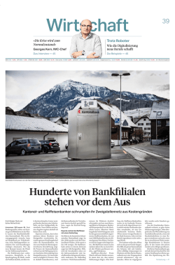 Hunderte von Bankfilialen stehen vor dem Aus