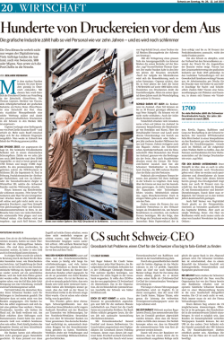 Hunderte von Druckereien vor dem Aus