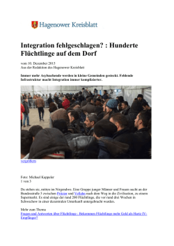 Integration fehlgeschlagen Hunderte Fl&uuml;chtlinge auf