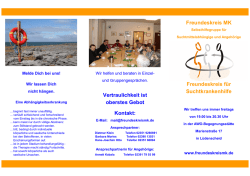 Flyer, neu - Unser Freundeskreis ist eine Selbsthilfegruppe für
