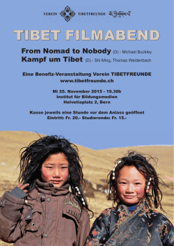 tibet filmabend - Verein Tibetfreunde