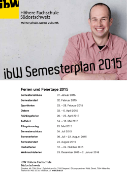 ibW Semesterplan 2015