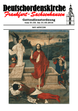 Gottesdienstordnung M&auml;rz 2016