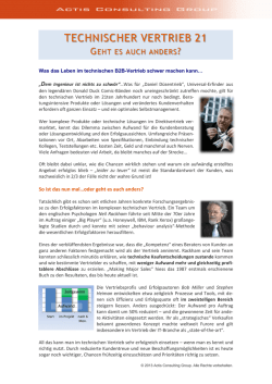 Info Technischer Vertrieb