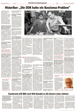 Interview zum Rassismus in der DDR mit der OTZ