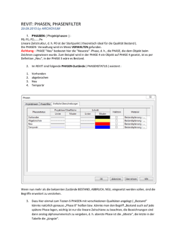 revit: phasen, phasenfilter