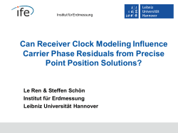 Can Receiver Clock Modeling Influence Carrier Phase Residuals
